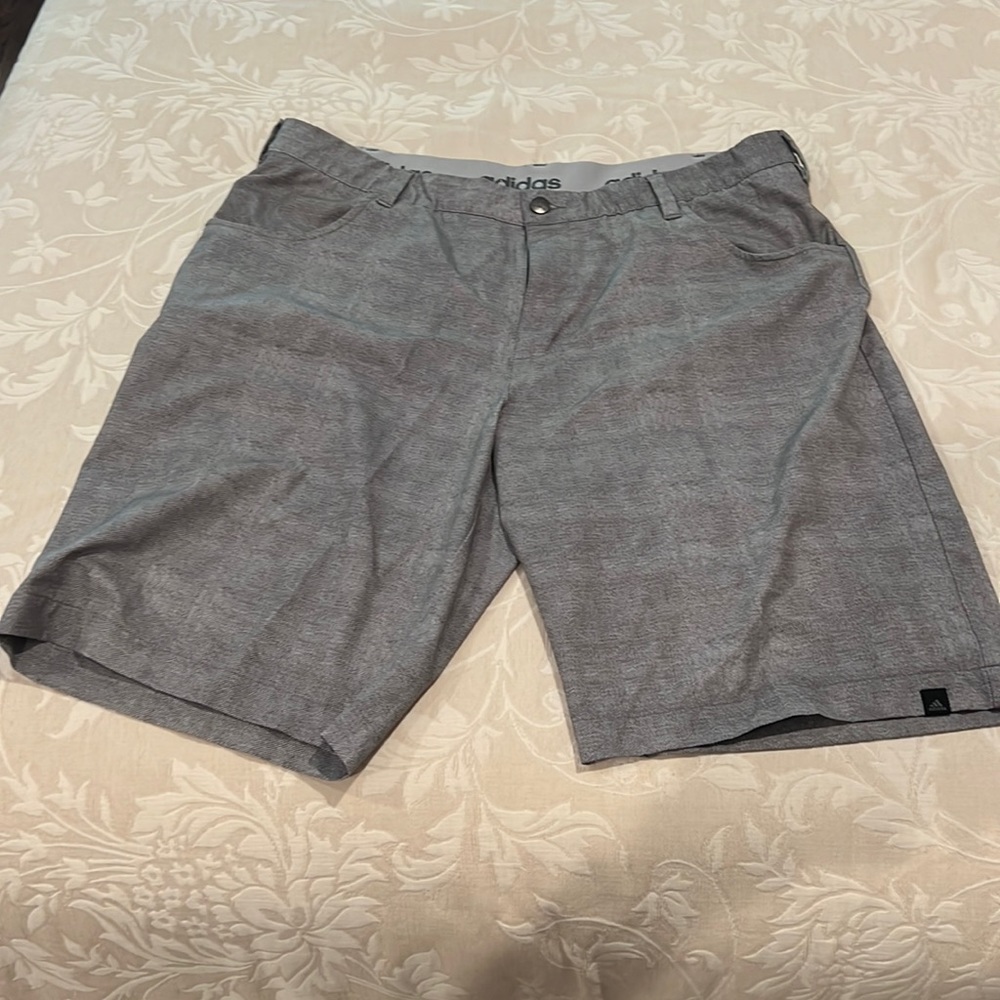 Heather Gray Mens Adidas Golf Shorts